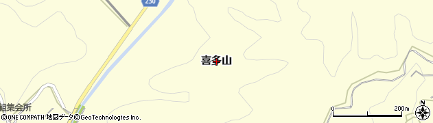 愛媛県大洲市喜多山周辺の地図