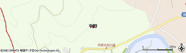高知県佐川町（高岡郡）平野周辺の地図