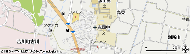 高知県香南市赤岡町（高見）周辺の地図
