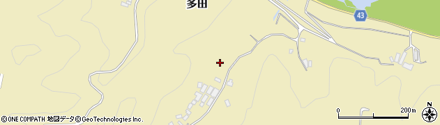 愛媛県大洲市多田周辺の地図