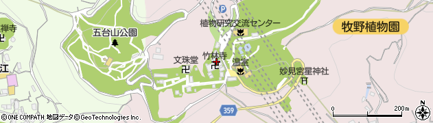 高知県高知市五台山3577周辺の地図