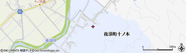 高知県香南市夜須町十ノ木周辺の地図