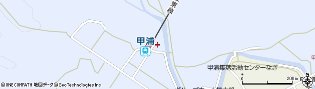 甲浦駅前周辺の地図
