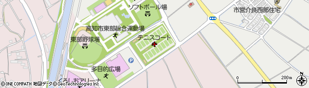高知市東部総合運動場テニスコート周辺の地図