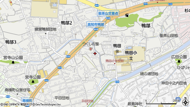 〒780-8050 高知県高知市鴨部（その他）の地図