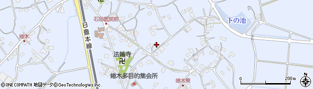 大分県宇佐市蜷木1344周辺の地図