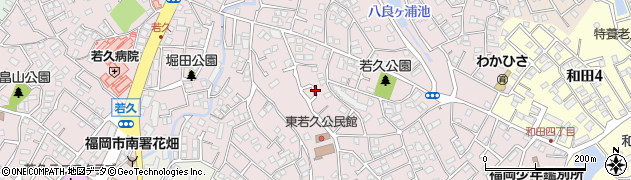 福岡県福岡市南区若久6丁目周辺の地図