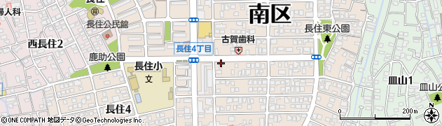福岡県福岡市南区長住周辺の地図