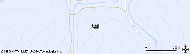 和歌山県すさみ町（西牟婁郡）大鎌周辺の地図