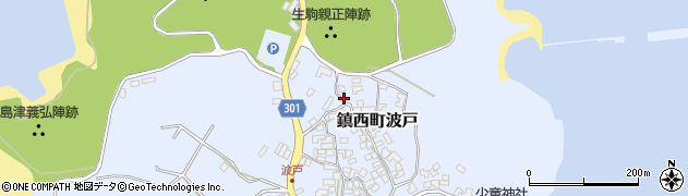 佐賀県唐津市鎮西町波戸周辺の地図