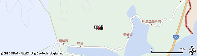 高知県東洋町（安芸郡）甲浦周辺の地図