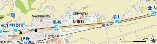 高知県いの町（吾川郡）駅東町周辺の地図
