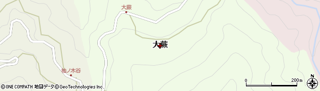 高知県仁淀川町（吾川郡）大蕨周辺の地図