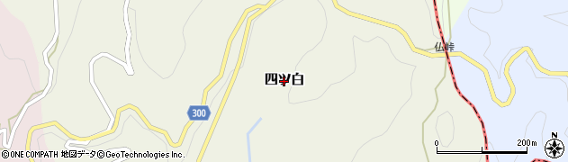 高知県佐川町（高岡郡）四ツ白周辺の地図