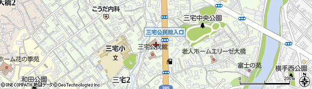 福岡県福岡市南区三宅周辺の地図