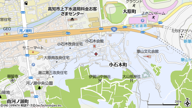 〒780-8032 高知県高知市小石木町の地図