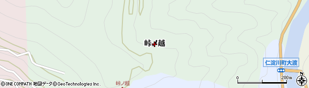 高知県仁淀川町（吾川郡）峠ノ越周辺の地図