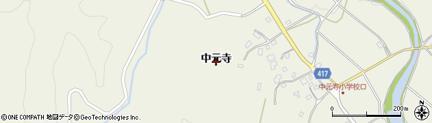 福岡県添田町（田川郡）中元寺周辺の地図