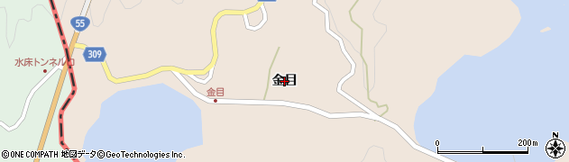 徳島県海陽町（海部郡）宍喰浦（金目）周辺の地図