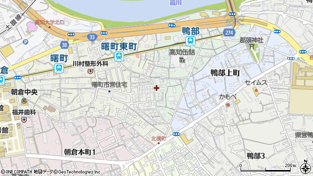 〒780-8071 高知県高知市鴨部高町の地図