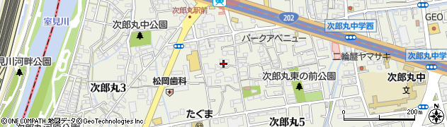 福岡県福岡市早良区次郎丸周辺の地図