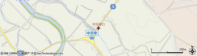 中元寺口周辺の地図