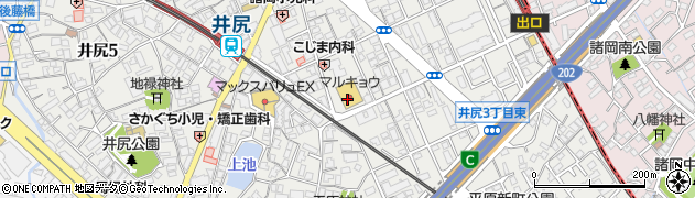 マルキョウ井尻店周辺の地図