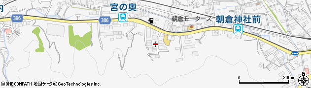 朝倉茨谷公園周辺の地図