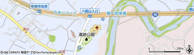 道の駅なかつ周辺の地図