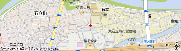 高知県高知市石立町2周辺の地図