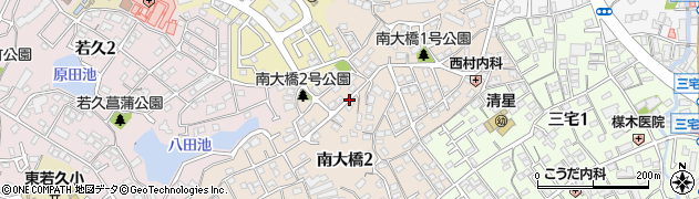 福岡県福岡市南区南大橋周辺の地図