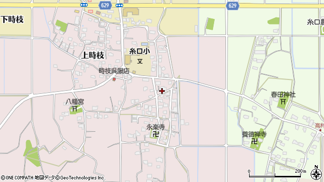 〒879-0315 大分県宇佐市上時枝の地図