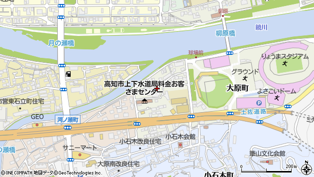〒780-8031 高知県高知市大原町の地図