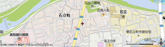 高知県高知市石立町35周辺の地図