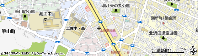 高知信用金庫潮江支店周辺の地図