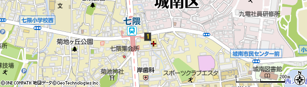 ファミリーマート福岡七隈駅東口店周辺の地図