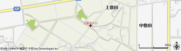上敷田入口周辺の地図