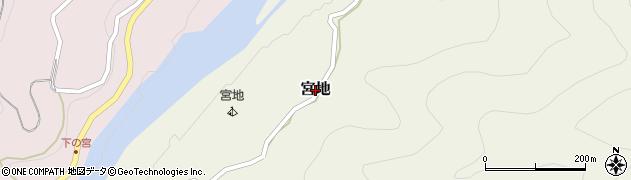 高知県越知町（高岡郡）宮地周辺の地図