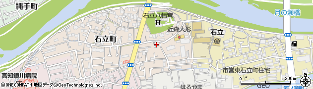 高知県高知市石立町23周辺の地図