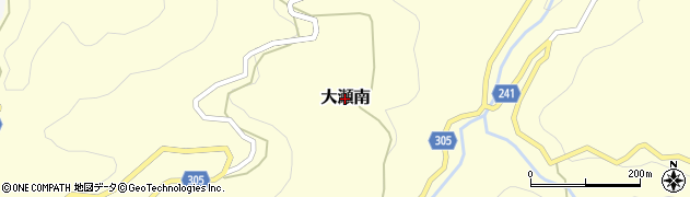 愛媛県内子町（喜多郡）大瀬南周辺の地図