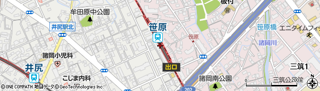 笹原駅周辺の地図