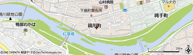 高知県高知市鏡川町周辺の地図