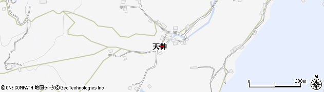 福岡県嘉麻市天神周辺の地図