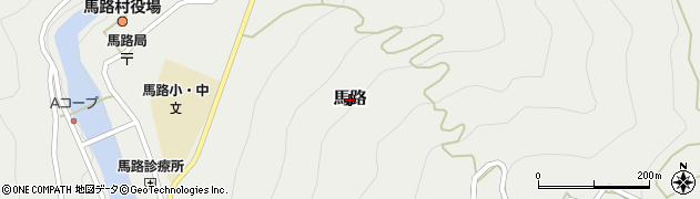 高知県馬路村（安芸郡）馬路周辺の地図