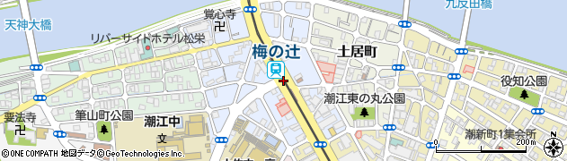 梅の辻駅周辺の地図