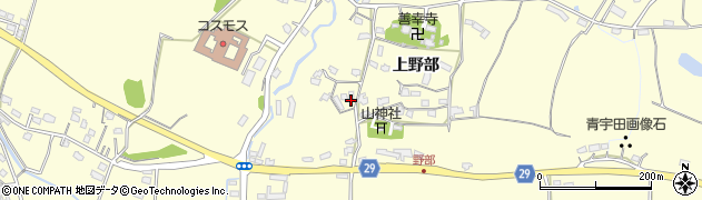 大分県豊後高田市上野部周辺の地図
