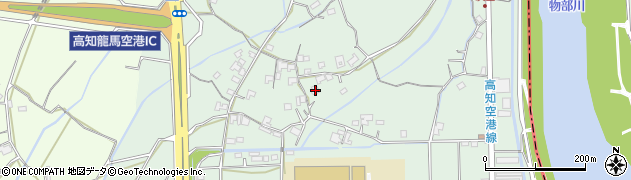 高知県南国市物部1237周辺の地図