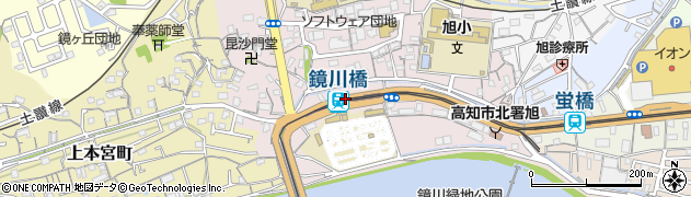 鏡川橋駅周辺の地図