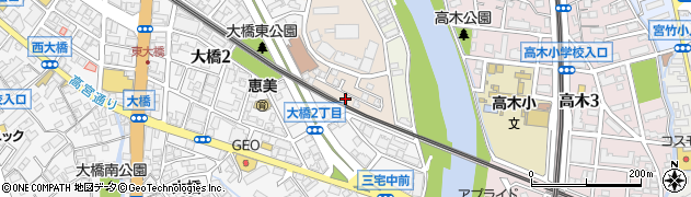 福岡県福岡市南区大橋団地7周辺の地図