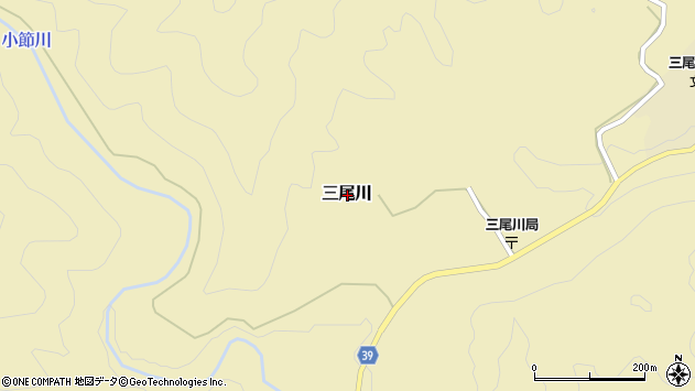 〒649-4455 和歌山県東牟婁郡古座川町三尾川の地図